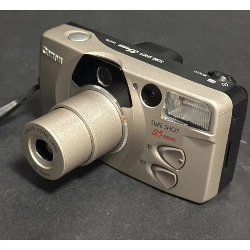 Canon Sure Shot 85 Zoom 35mm Point & Shoot Film Camera Tested New Battery Case